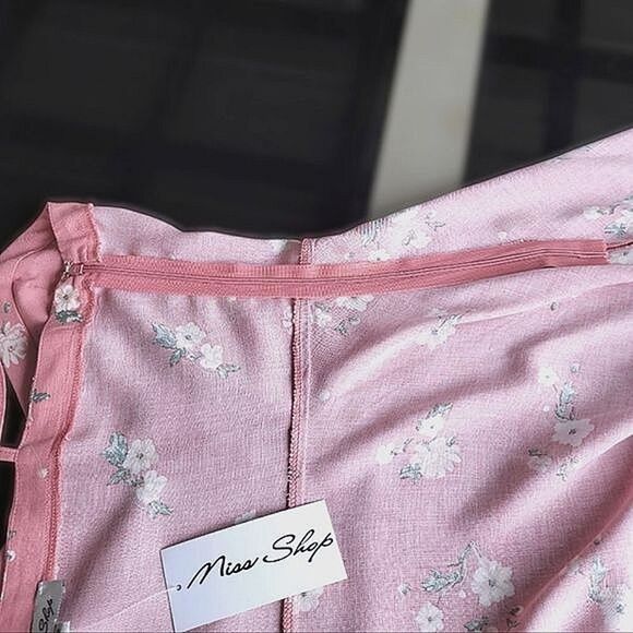 NWT Miss Shop rose pink floral mini summer dress AU 12 / US 8 - Picture 9 of 14